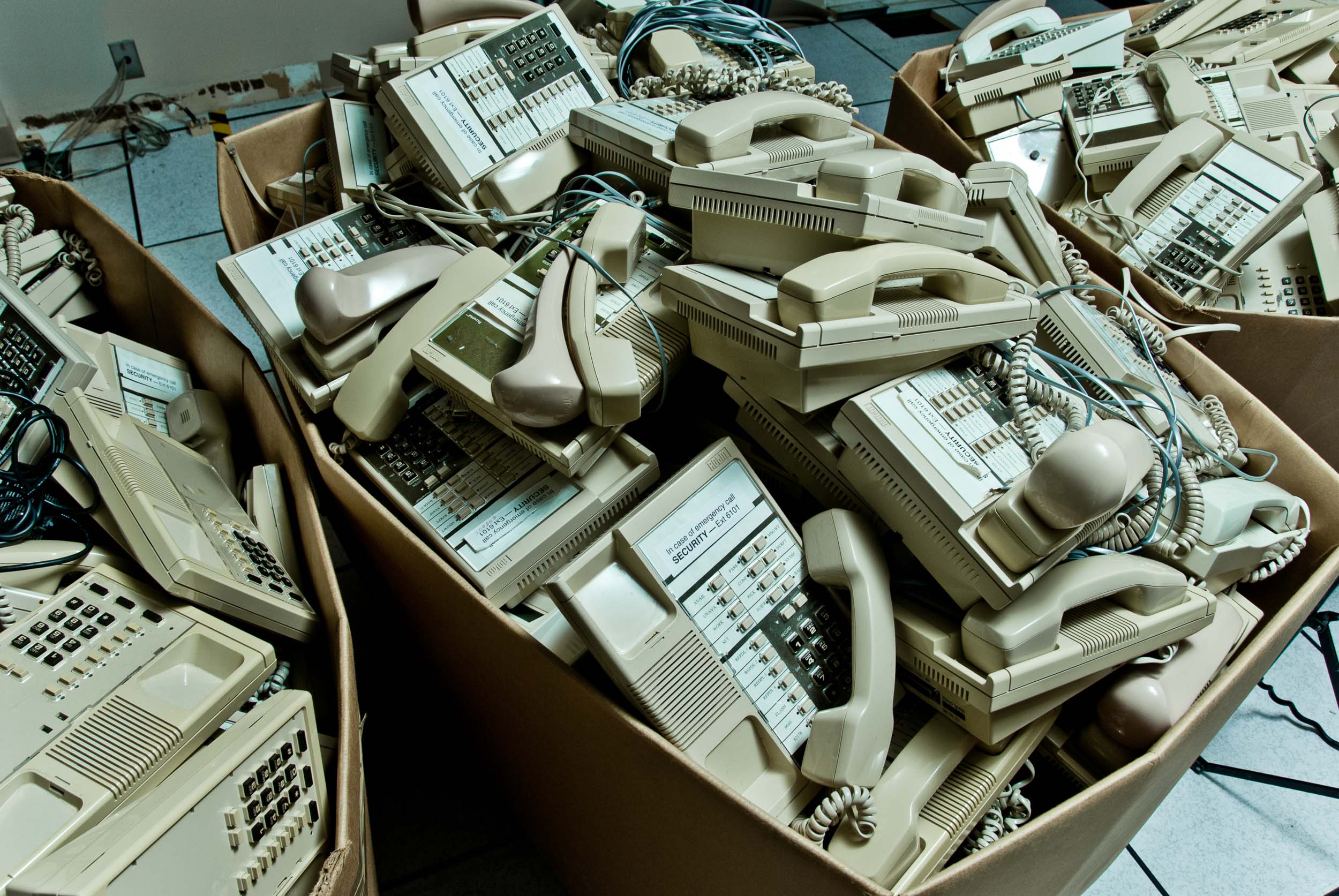 Boxes of Discarded Phones